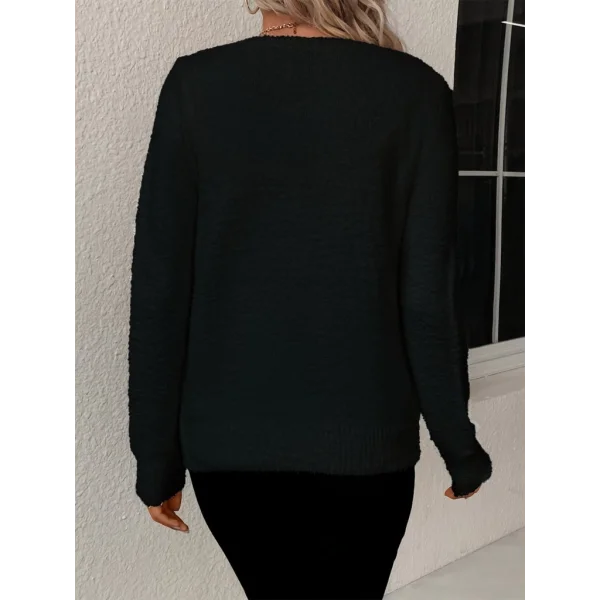 Kadın Uzun Kollu önden Düğmeli Kısa Triko Hırka