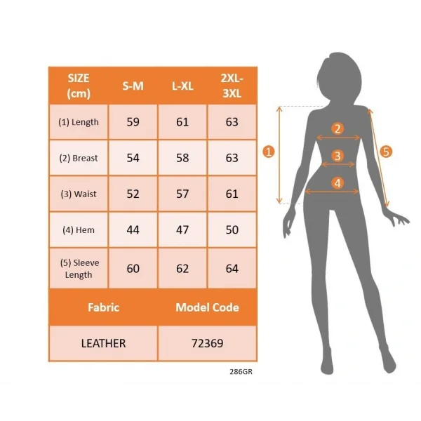Kadın Uzun Kollu önden Fermuarlı Deri Kısa Ceket