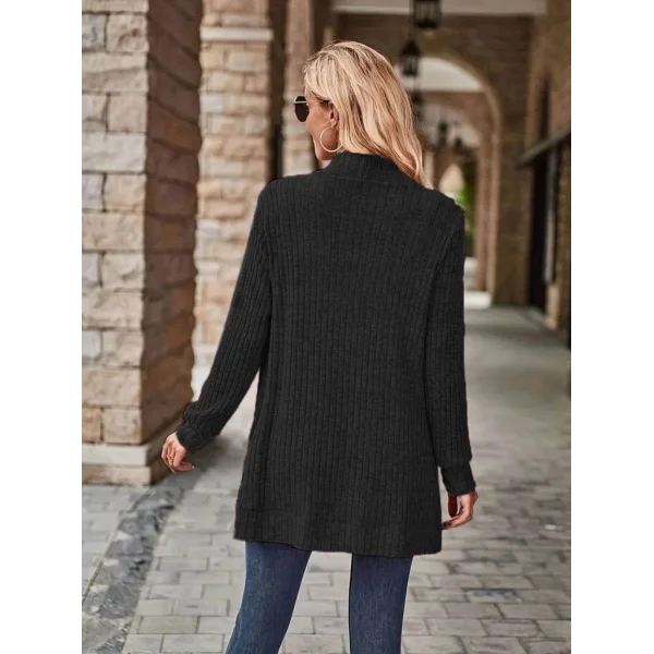 Kadın Uzun Kollu önü Açık Cepli şardonlu Kaşkorse Hırka