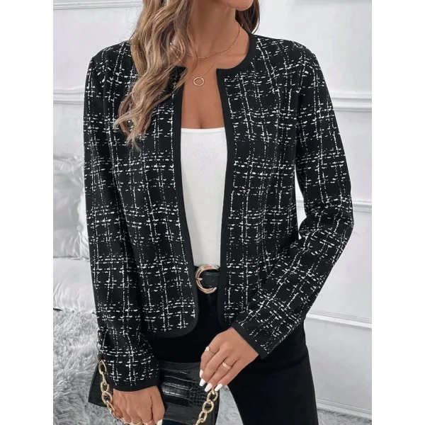 Kadın Uzun Kollu önü Açık şanel Kısa Ceket