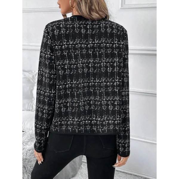 Kadın Uzun Kollu önü Açık şanel Kısa Ceket