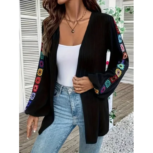 Kadın Uzun Kollu önü Açık şardonlu Kaşkorse Ceket