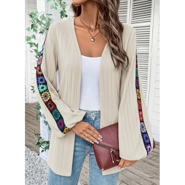 Kadın Uzun Kollu önü Açık şardonlu Kaşkorse Ceket
