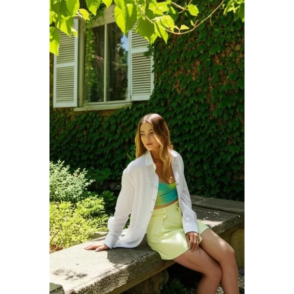 Kadın Uzun Kollu Oversize Gömlek