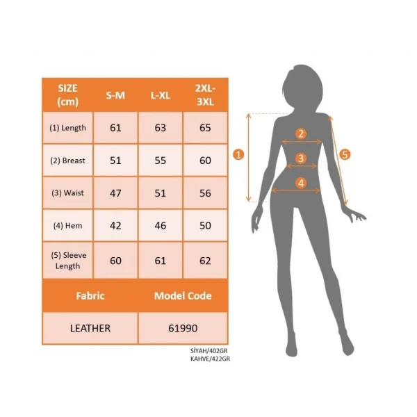 Kadın Uzun Kollu Ribanalı önden Fermuarlı Deri Ceket