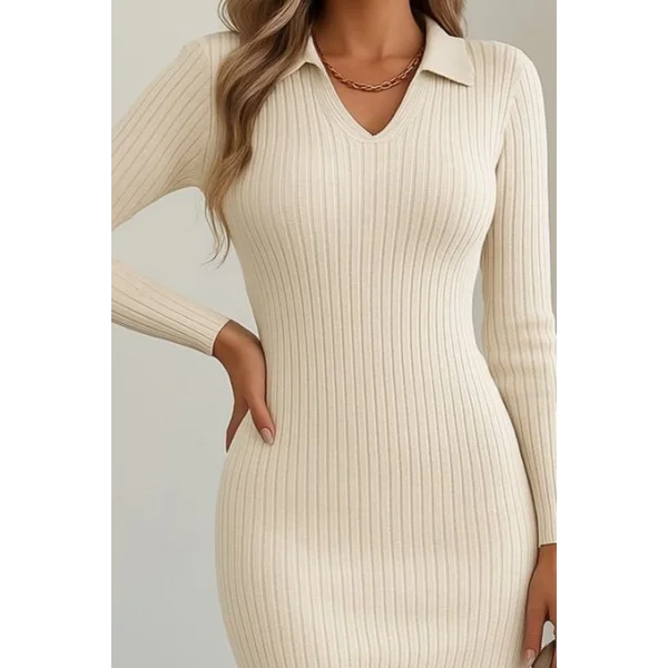 Kadın Uzun Kollu Triko Elbise