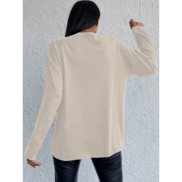 Kadın Uzun Kollu V Yaka Triko Bluz