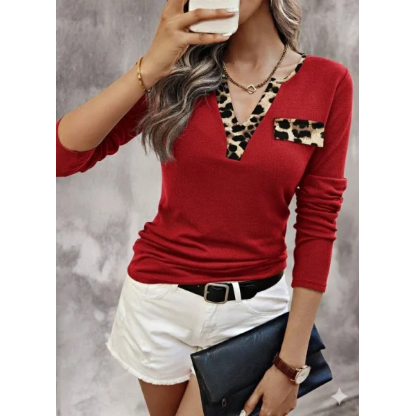 Kadın Uzun Kollu V Yakalı Kaşkorse Bluz