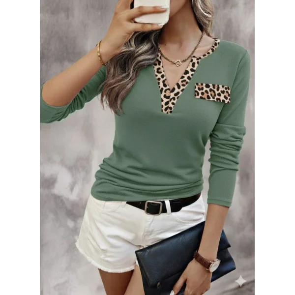 Kadın Uzun Kollu V Yakalı Kaşkorse Bluz