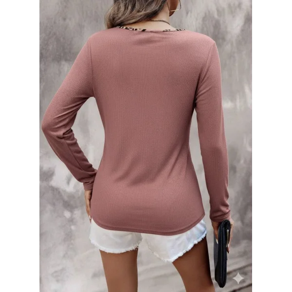 Kadın Uzun Kollu V Yakalı Kaşkorse Bluz