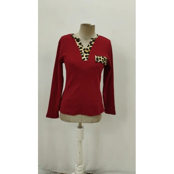 Kadın Uzun Kollu V Yakalı Kaşkorse Bluz