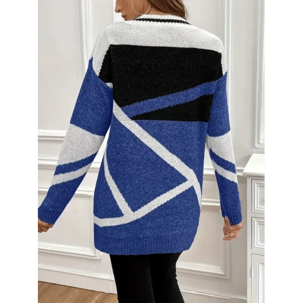 Kadın Uzun Kollu V Yakalı Kısa Triko Elbise