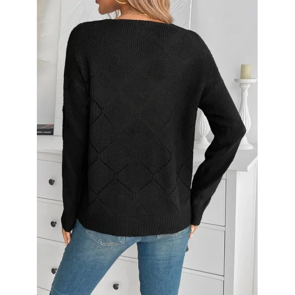 Kadın Uzun Kollu V Yakalı Triko Bluz