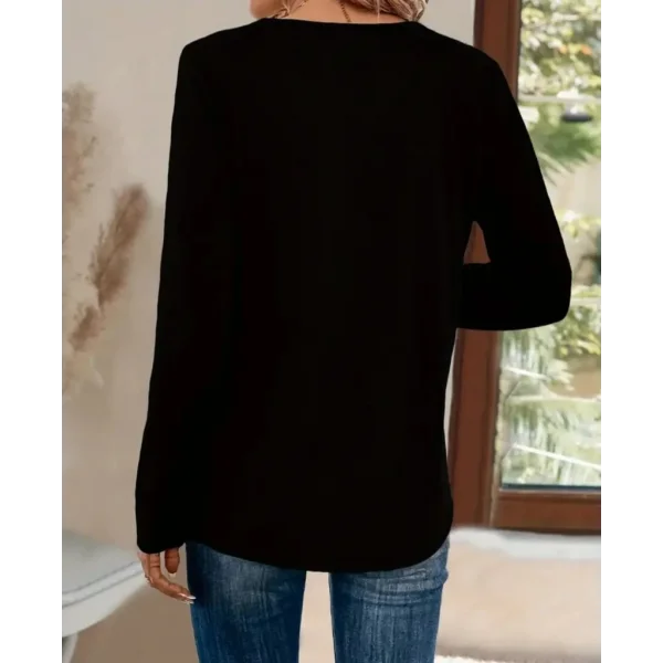 Kadın Uzun Kollu V Yakalı Viskon Bluz