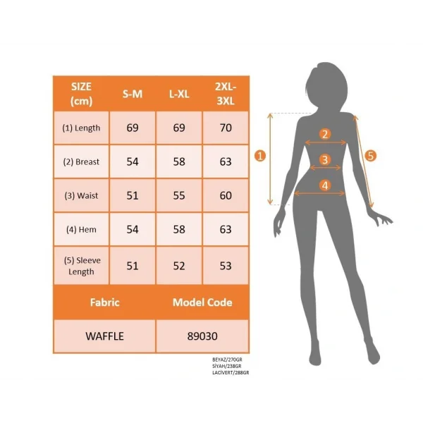 Kadın Uzun Kollu V Yakalı Waffle Bluz