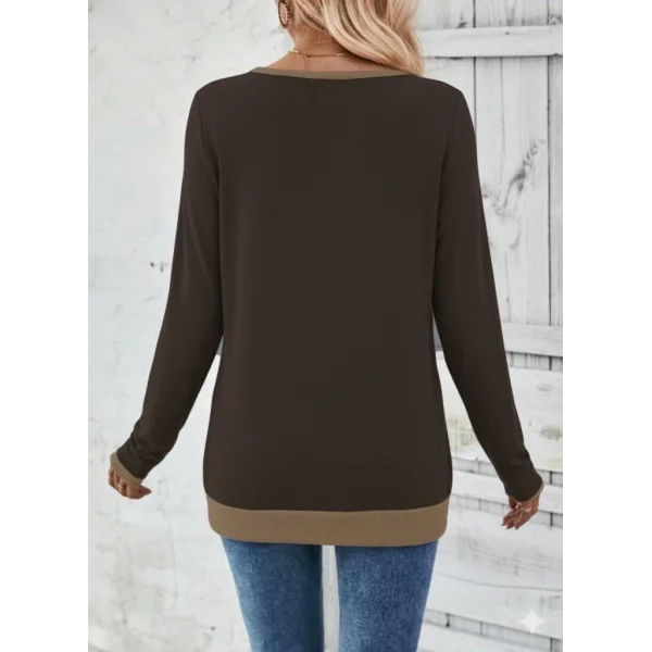 Kadın Uzun Kollu V Yakalı Yandan Düğmeli Yün Viskon Bluz