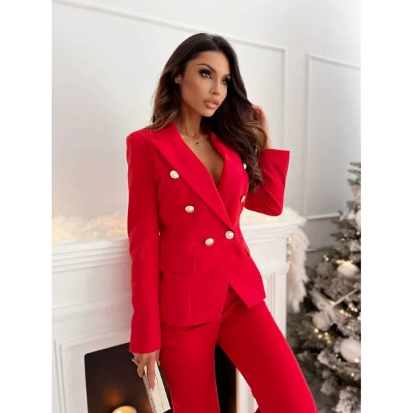 Kadın Uzun Kollu Yakalı önden Düğmeli Cep Detay Atlas Ceket