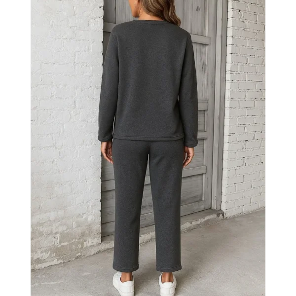Kadın Uzun Kollu Yanları Nervurlu Viskon Iki Iplik Ve Pantolon Ikili Takım