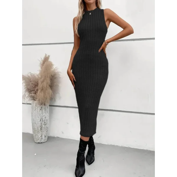 Kadın Uzun Kollu Yarı Balıkçı Yaka şardonlu Dalgıç Elbise Ve Uzun Hırka Ikili Takım