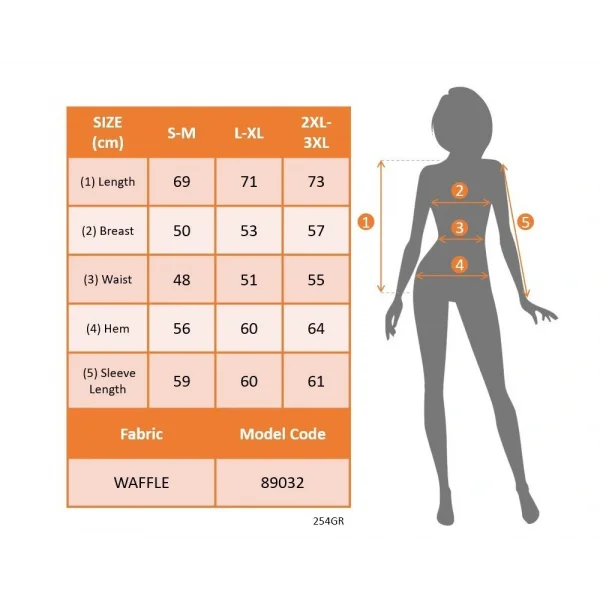 Kadın Uzun Kollu Yuvarlak Yaka Arkadan Düğmeli Waffle Bluz