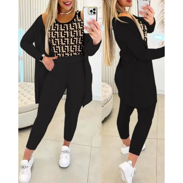 Kadın Uzun Kollukrep üçlü Takım