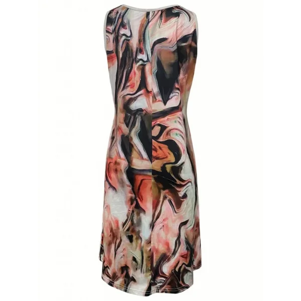 Kadın V Yaka Detaylı Sıfır Kol Süprem Elbise