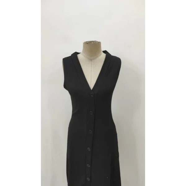 Kadın V Yakalı önden Düğmeli Kaşkorse Elbise