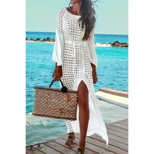 Kadın Yarasa Kol Triko Maxi Boy Pareo