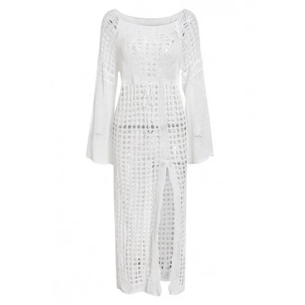 Kadın Yarasa Kol Triko Maxi Boy Pareo