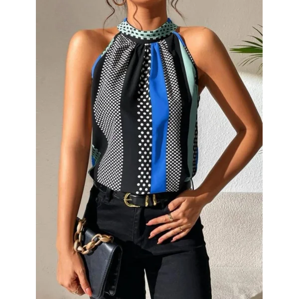 Kadın Yarım Balıkçı Yaka Kolsuz Mikro Bluz