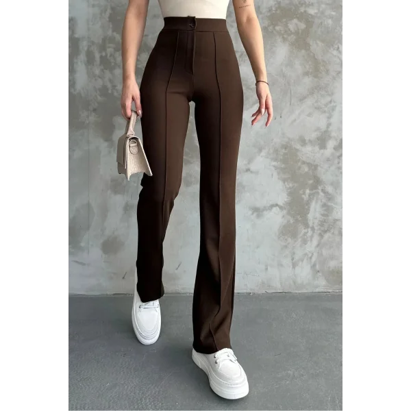 Kadın Yeni Sezon Yüksek Bel Dört Mevsim Palazzo Pantolon