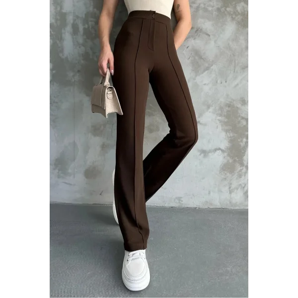 Kadın Yeni Sezon Yüksek Bel Dört Mevsim Palazzo Pantolon