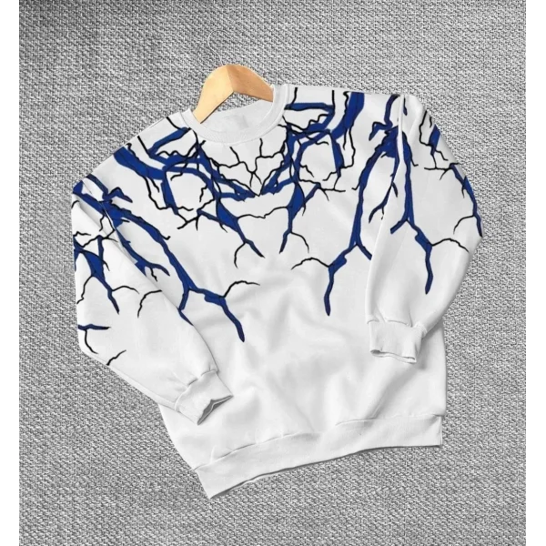 Kadın Yıldırım Bisiklet Yaka Sweat - Beyaz