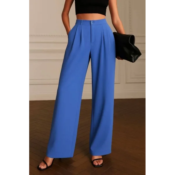 Kadın Yüksek Bel Bol Paça Pantolon