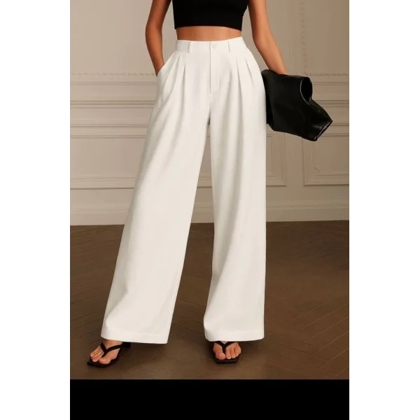 Kadın Yüksek Bel Bol Paça Pantolon