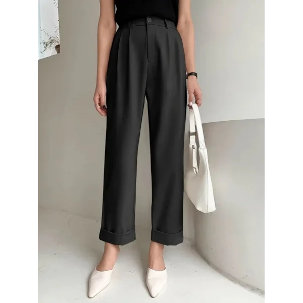 Kadın Yüksek Bel Cepli Atlas Pantolon