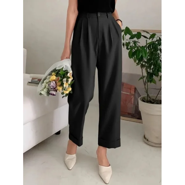 Kadın Yüksek Bel Cepli Atlas Pantolon