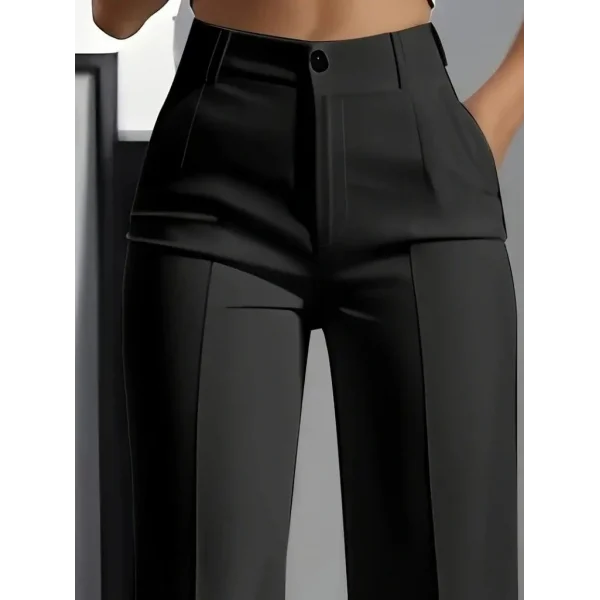 Kadın Yüksek Bel Cepli Ithal Krep Pantolon