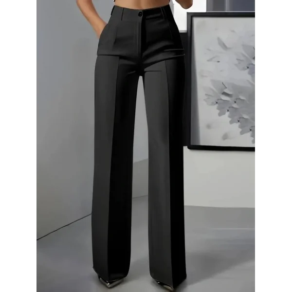 Kadın Yüksek Bel Cepli Ithal Krep Pantolon