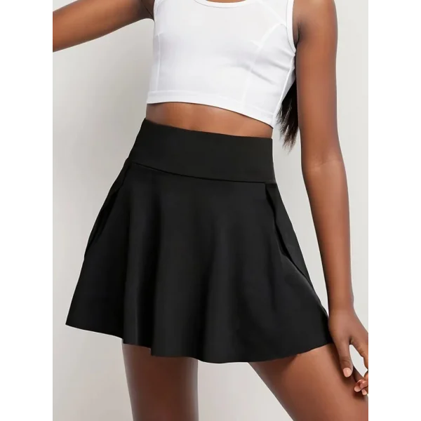 Kadın Yüksek Bel Cepli Sandy Short Etek