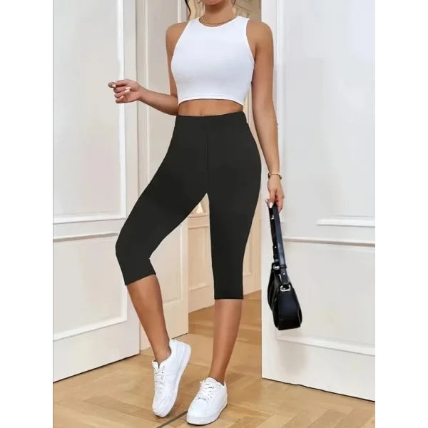 Kadın Yüksek Bel Dalgıç Midi Tayt