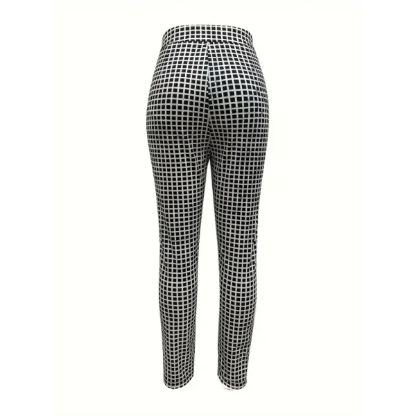 Kadın Yüksek Bel Desenli Dalgıç Pantolon