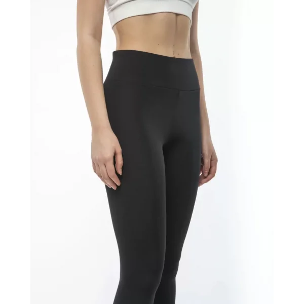 Kadın Yüksek Bel Geniş Kemer Dalgıç Tayt - Siyah