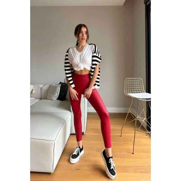 Kadın Yüksek Bel Içi şardonlu Fırsat ürün Toparlayıcı Tayt