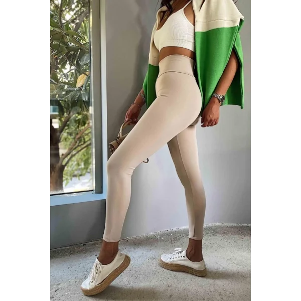 Kadın Yüksek Bel Içi şardonlu Fırsat ürün Toparlayıcı Tayt