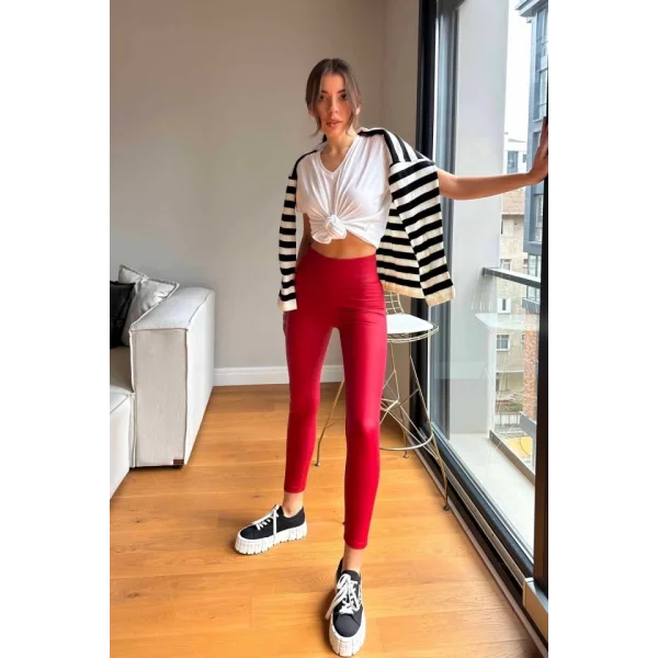 Kadın Yüksek Bel Içi şardonlu Fırsat ürün Toparlayıcı Tayt