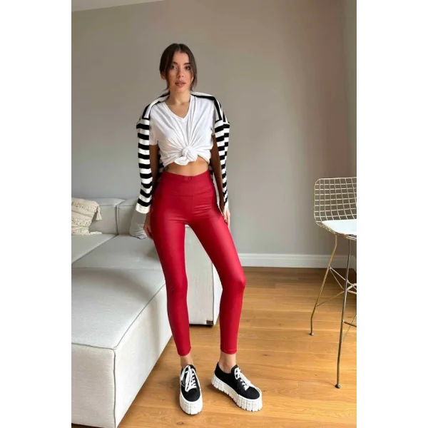 Kadın Yüksek Bel Içi şardonlu Fırsat ürün Toparlayıcı Tayt