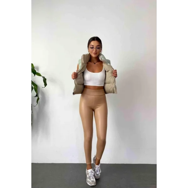 Kadın Yüksek Bel Içi şardonlu Fırsat ürün Toparlayıcı Tayt