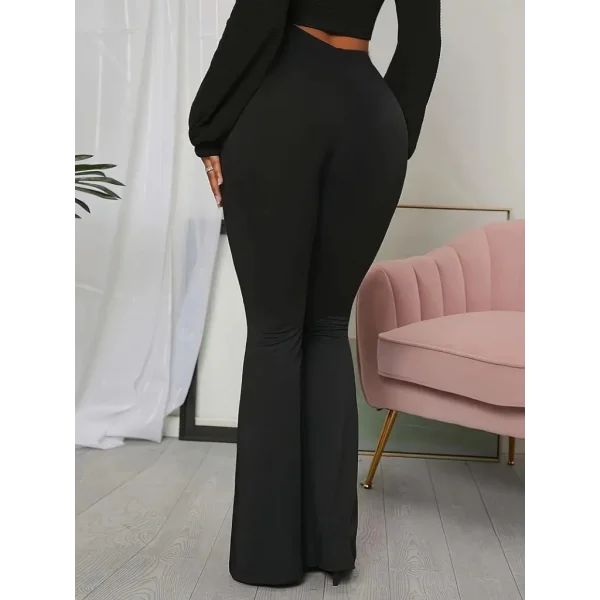 Kadın Yüksek Bel Ispanyol Paça Dalgıç Tayt