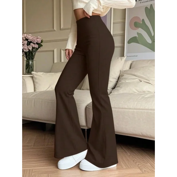 Kadın Yüksek Bel Ispanyol Paçalı Pantolon Tayt